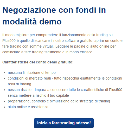 conto demo Plus 500