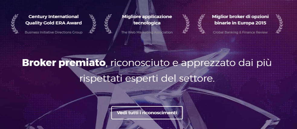 IQ Option broker premiato
