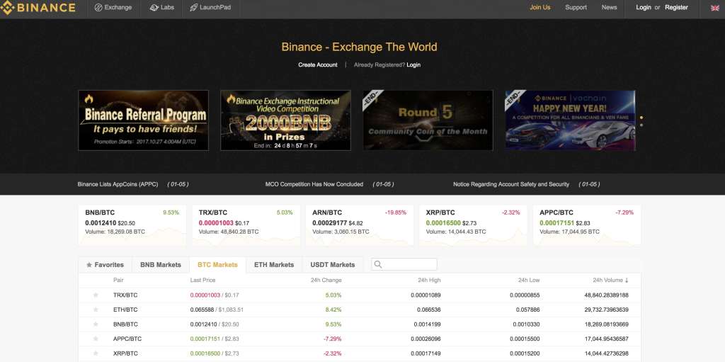 binance exchange