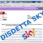 SCARICA MODULO PER DISDETTA SKY LEGGE BERSANI